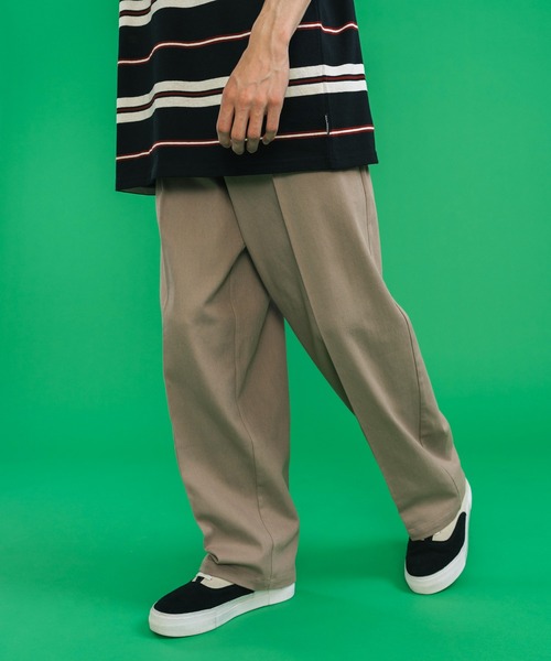 Ressaca(レサーカ)の「センタープレスワイドストレートパンツ ツイル デニム(チノパンツ・メンズ・ライトブルー/ブラック/ベージュ/パープル/ブラウン/インディゴブルー/グリーン/クリーム・M/L/XL)」の20枚目の写真