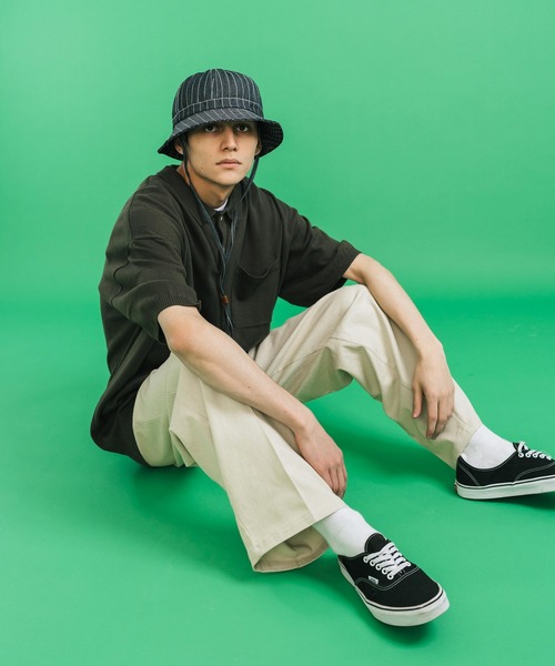 Ressaca(レサーカ)の「センタープレスワイドストレートパンツ ツイル デニム(チノパンツ・メンズ・ライトブルー/ブラック/ベージュ/パープル/ブラウン/インディゴブルー/グリーン/クリーム・M/L/XL)」の15枚目の写真