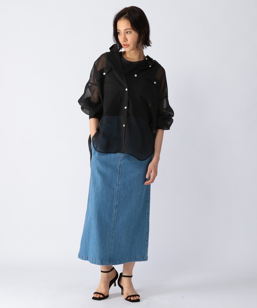 BARNYARDSTORM(バンヤードストーム)の「BARNYARDSTORM / 【WEB限定サイズXS/L】リネンデニムスカート(デニムスカート・レディース・インディゴブルー・00/0/1/2)」の5枚目の写真