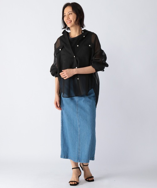 BARNYARDSTORM(バンヤードストーム)の「BARNYARDSTORM / 【WEB限定サイズXS/L】リネンデニムスカート(デニムスカート・レディース・インディゴブルー・00/0/1/2)」の7枚目の写真