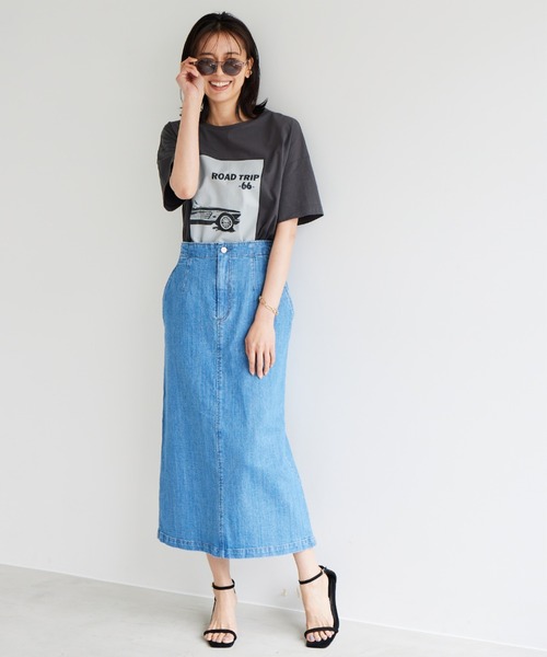 BARNYARDSTORM(バンヤードストーム)の「BARNYARDSTORM / 【WEB限定サイズXS/L】リネンデニムスカート(デニムスカート・レディース・インディゴブルー・00/0/1/2)」の4枚目の写真