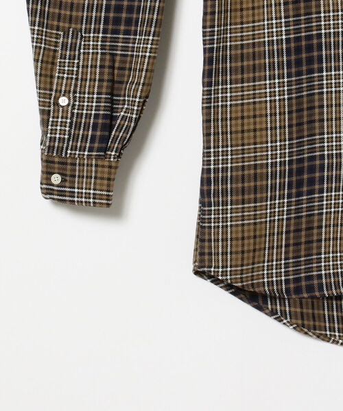 BEAMS LIGHTS（ビームスライツ）の「BEAMS LIGHTS / ツイル バンドカラーシャツ（シャツ/ブラウス・メンズ・ネイビー/ライトブラウン・SMALL/MEDIUM/LARGE）」の5枚目の写真