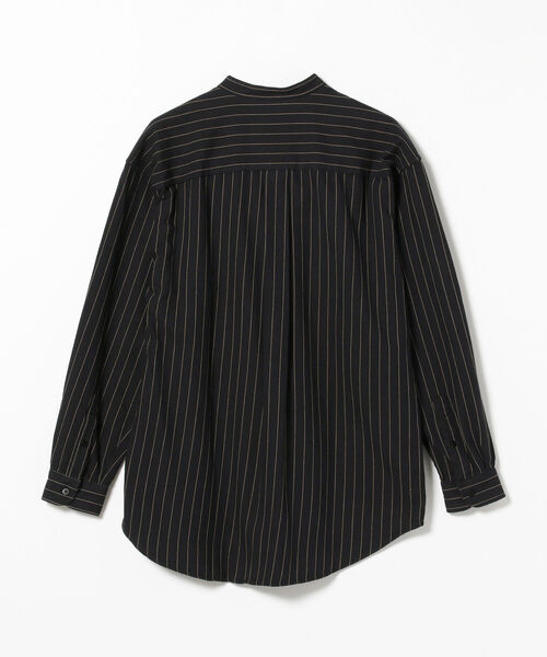 BEAMS LIGHTS（ビームスライツ）の「BEAMS LIGHTS / ツイル バンドカラーシャツ（シャツ/ブラウス・メンズ・ネイビー/ライトブラウン・SMALL/MEDIUM/LARGE）」の10枚目の写真