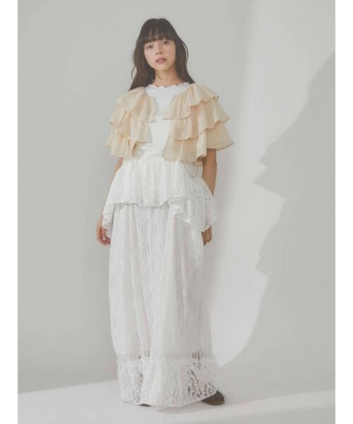 merry jenny（メリージェニー）の「ruffleガーゼティアードガウン（シャツ/ブラウス・レディース・オフホワイト・FREE）」の8枚目の写真