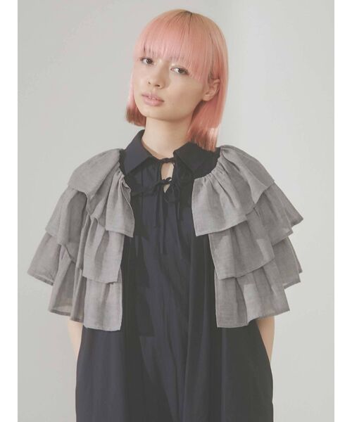 merry jenny（メリージェニー）の「ruffleガーゼティアードガウン（シャツ/ブラウス・レディース・オフホワイト・FREE）」の9枚目の写真