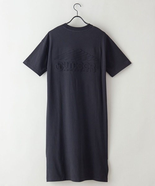 OUTDOOR PRODUCTS APPAREL(アウトドアプロダクツアパレル)の「USAコットン バックロゴ 同色エンボス加工 ビッグシルエット ヘビーウェイト ワンピース(ワンピース・レディース・ホワイト/ブラック/グリーン・FREE)」の14枚目の写真
