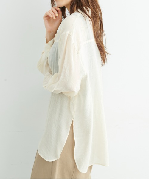 FREE'S MART（フリーズマート）の「◆切替シアーシャツ（シャツ/ブラウス・レディース・ホワイト/ピンク/グリーン・SMALL/MEDIUM）」の20枚目の写真