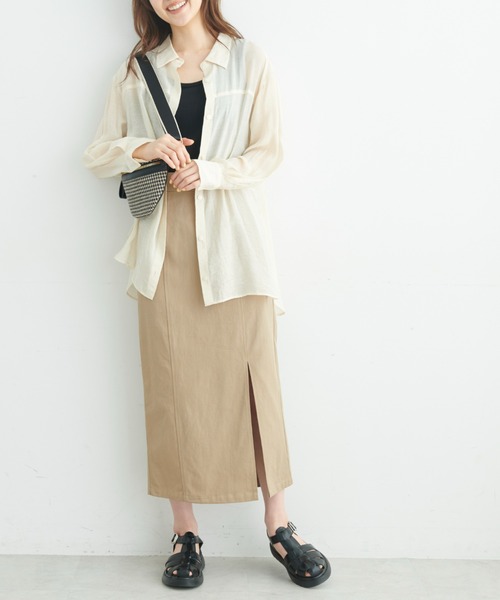 FREE'S MART（フリーズマート）の「◆切替シアーシャツ（シャツ/ブラウス・レディース・ホワイト/ピンク/グリーン・SMALL/MEDIUM）」の17枚目の写真