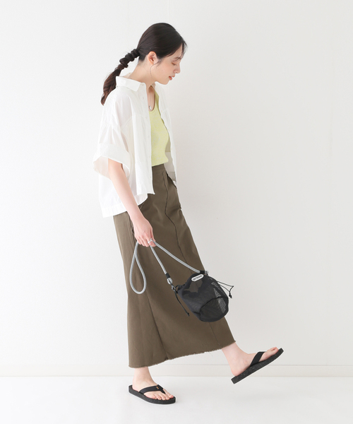 B.C STOCK（ベーセーストック）の「コットンストレッチ タイトスカート（スカート・レディース・ホワイト/ブラック/カーキ・SMALL/MEDIUM）」の8枚目の写真