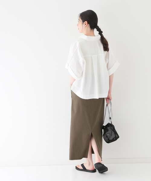 B.C STOCK（ベーセーストック）の「コットンストレッチ タイトスカート（スカート・レディース・ホワイト/ブラック/カーキ・SMALL/MEDIUM）」の9枚目の写真