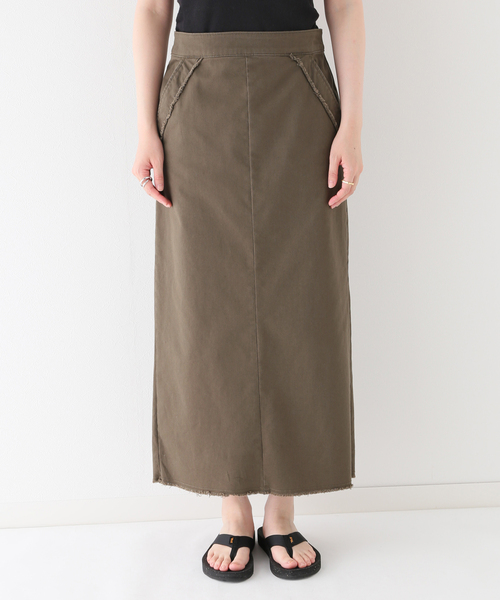 B.C STOCK（ベーセーストック）の「コットンストレッチ タイトスカート（スカート・レディース・ホワイト/ブラック/カーキ・SMALL/MEDIUM）」の10枚目の写真