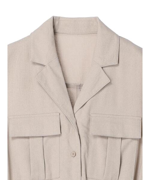 koe（コエ）の「カーゴポケットオールインワン＊（サロペット/オーバーオール・レディース・グレイッシュベージュ/ブラック・FREE）」の21枚目の写真