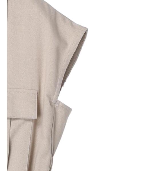 koe（コエ）の「カーゴポケットオールインワン＊（サロペット/オーバーオール・レディース・グレイッシュベージュ/ブラック・FREE）」の22枚目の写真