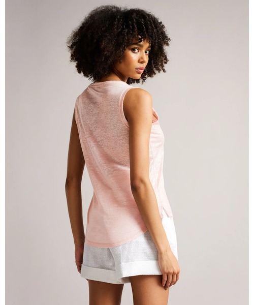 Ted Baker（テッドベーカー）の「LAVANNA メタリックディテール　スリーブレス トップス（Tシャツ/カットソー・レディース・コーラル・2/1/0）」の7枚目の写真