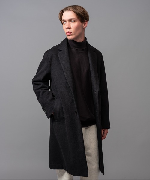 MR.OLIVE（ミスターオリーブ）の「ソフト ウールモッサ / チェスターコート（チェスターコート・メンズ・ブラック/ネイビー・SMALL/MEDIUM/LARGE）」の2枚目の写真