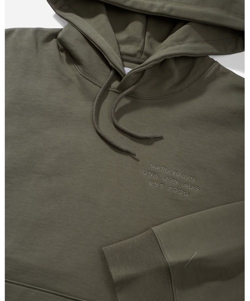 Saturdays NYC(サタデーズ ニューヨークシティ )の「Ditch International Hoodie(パーカー・メンズ・チャコールグレー/パープル/グレー・X-SMALL/S/M/XL/L)」の8枚目の写真