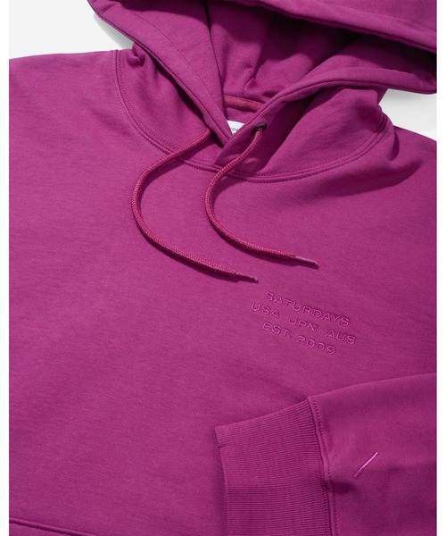 Saturdays NYC(サタデーズ ニューヨークシティ )の「Ditch International Hoodie(パーカー・メンズ・チャコールグレー/パープル/グレー・X-SMALL/S/M/XL/L)」の5枚目の写真
