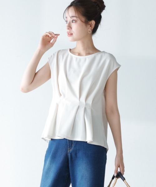 M.deux(エムドゥ)の「◆バックシャンペプラムカットソー◆(Tシャツ/カットソー・レディース・ライトグレー/オフホワイト・MEDIUM)」の16枚目の写真