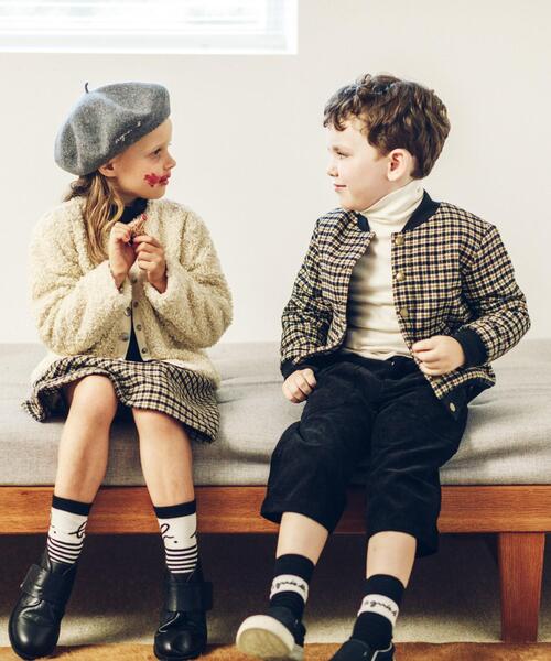 agnes b.（アニエスベー）の「AB47 E CHAUSSETTE キッズ ストライプB. ソックス（ソックス/靴下・キッズ・ブラック・3/2/1）」の4枚目の写真