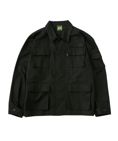 WHO'S WHO gallery(フーズフーギャラリー)の「【KOOKY'N/クーキー】BDUジャケット(ミリタリージャケット・メンズ・ブラック/カーキ/グリーン/サンドベージュ・FREE)」の2枚目の写真