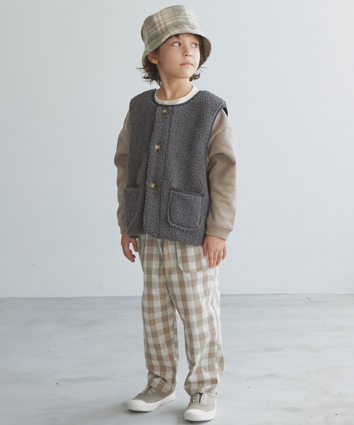 pairmanon（ペアマノン）の「【もこもこボア】ユニセックス シープボアベスト（ベスト・キッズ・チャコール/モカ/ベージュ・M/L/XS/S/XL）」の5枚目の写真