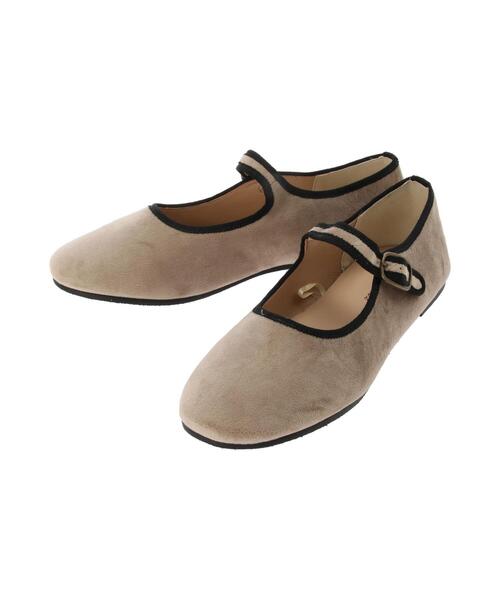 Samansa Mos2（サマンサ モスモス）の「ベロアパイピングシューズ（ドレスシューズ・レディース・ブラック/ベージュ・MEDIUM/LARGE）」の9枚目の写真