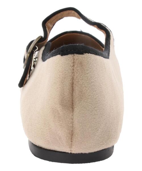 Samansa Mos2（サマンサ モスモス）の「ベロアパイピングシューズ（ドレスシューズ・レディース・ブラック/ベージュ・MEDIUM/LARGE）」の8枚目の写真