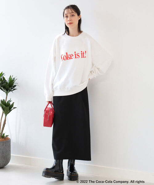 Ray BEAMS（レイビームス）の「Ray BEAMS / バックスリット ナロー スカート（スカート・レディース・レッド/ブラック/イエロー・1/0）」の4枚目の写真