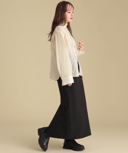 Ray BEAMS（レイビームス）の「Ray BEAMS / バックスリット ナロー スカート（スカート・レディース・レッド/ブラック/イエロー・1/0）」の9枚目の写真