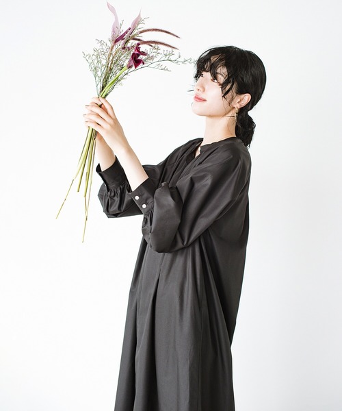 haco!（ハコ）の「大人が着られるかわいいをとことん追求！心も見た目も余裕綽々なカフタン風ワンピース by que made me（ワンピース・レディース・ブラック/ピンク・SMALL/MEDIUM/LARGE/X-LARGE）」の6枚目の写真