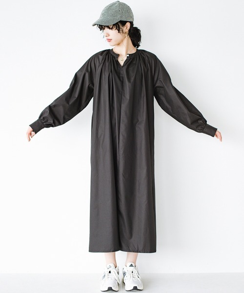haco!（ハコ）の「大人が着られるかわいいをとことん追求！心も見た目も余裕綽々なカフタン風ワンピース by que made me（ワンピース・レディース・ブラック/ピンク・SMALL/MEDIUM/LARGE/X-LARGE）」の12枚目の写真