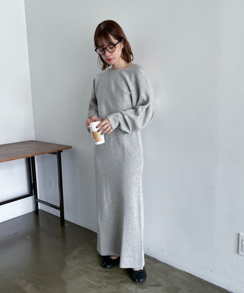 feepur(フェピュール)の「【ハンドウォッシャブル】2wayボレロ×キャミワンピースSET(ワンピース・レディース・ブラック/ブラウン/杢グレー・MEDIUM/TALL)」の16枚目の写真