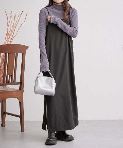 CIAOPANIC TYPY（チャオパニックティピー）の「□【新色追加】アンチピリングボーダー配色ステッチタートルニット（ニット/セーター・レディース・オフホワイト/サックスブルー/ピンク/グレー系その他/グレー/ネイビー/パープル・ONE SIZE）」の11枚目の写真