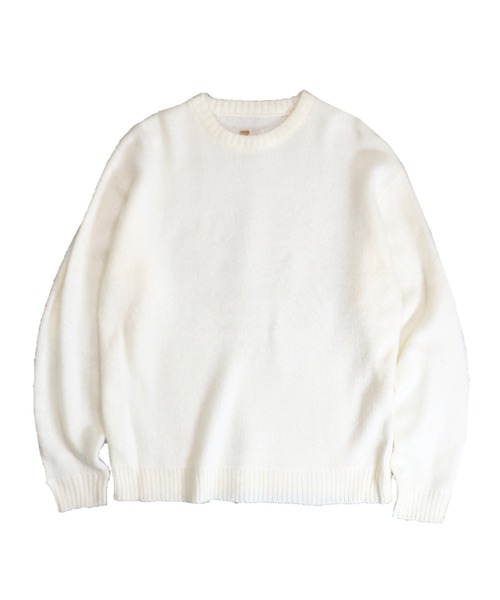 TOWNCRAFT（タウンクラフト）の「TOWN CRAFT/タウンクラフト SHAGGY SOLID CREW SWEATERシャギーソリッドクルーセーターユニセックス（ニット/セーター・メンズ・ホワイト/チャコールグレー/ライトグレー/ブラック/ネイビー/レッド/グリーン・MEDIUM/LARGE）」の9枚目の写真