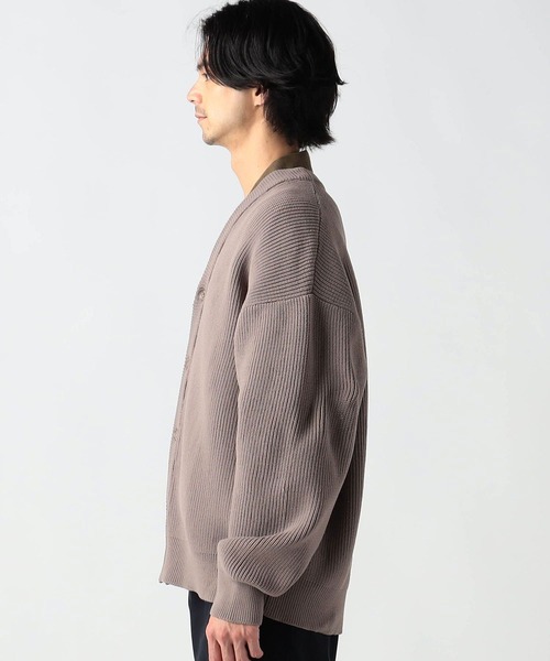 Grand PARK（グランドパーク）の「テクスチャードヤーン片畦カーディガン（カーディガン/ボレロ・メンズ・ベージュ/ブラウン/ライトグレー/ダークグリーン・MEDIUM/LARGE）」の7枚目の写真