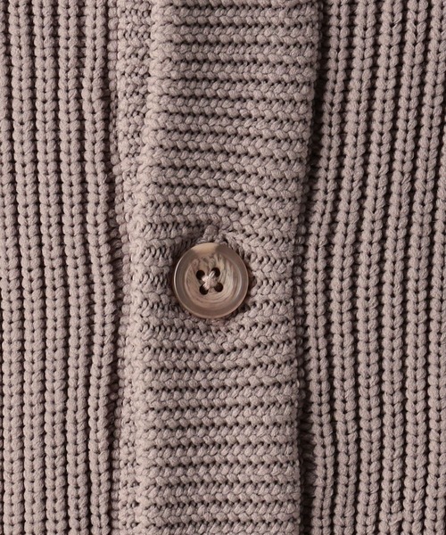Grand PARK（グランドパーク）の「テクスチャードヤーン片畦カーディガン（カーディガン/ボレロ・メンズ・ベージュ/ブラウン/ライトグレー/ダークグリーン・MEDIUM/LARGE）」の11枚目の写真