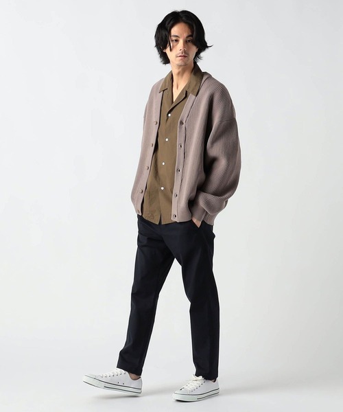 Grand PARK（グランドパーク）の「テクスチャードヤーン片畦カーディガン（カーディガン/ボレロ・メンズ・ベージュ/ブラウン/ライトグレー/ダークグリーン・MEDIUM/LARGE）」の16枚目の写真