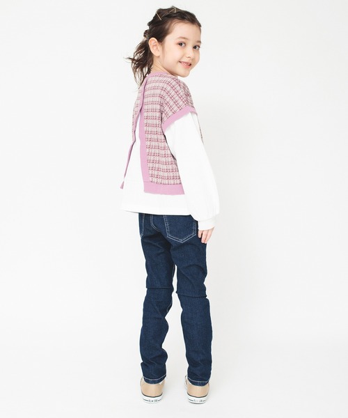 BRANSHES(ブランシェス)の「ベスト重ね着風デザイン長袖Tシャツ ロンT<br>(Tシャツ/カットソー・キッズ・ピンク/ブラック・120/140/100/90/130/110/150)」の10枚目の写真