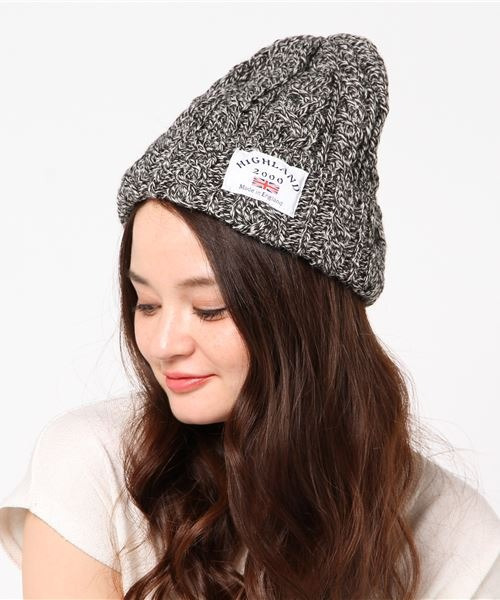 HIGHLAND 2000（ハイランドトゥーサウザンド）の「【HIGHLAND 2000/ハイランド2000】ボブキャップ　ケーブル編み　ニット帽　100％ウール（ニットキャップ/ビーニー・レディース・ホワイト/ブラック/ダークグリーン/ベージュ/ネイビー/ブラウン/インディゴブルー/ダークグレー/ブラック×ホワイト/ブルー系その他/ライトブラック/ライトベージュ・FREE）」の16枚目の写真