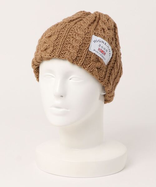 HIGHLAND 2000（ハイランドトゥーサウザンド）の「【HIGHLAND 2000/ハイランド2000】ボブキャップ　ケーブル編み　ニット帽　100％ウール（ニットキャップ/ビーニー・レディース・ホワイト/ブラック/ダークグリーン/ベージュ/ネイビー/ブラウン/インディゴブルー/ダークグレー/ブラック×ホワイト/ブルー系その他/ライトブラック/ライトベージュ・FREE）」の17枚目の写真