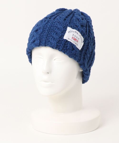 HIGHLAND 2000（ハイランドトゥーサウザンド）の「【HIGHLAND 2000/ハイランド2000】ボブキャップ　ケーブル編み　ニット帽　100％ウール（ニットキャップ/ビーニー・レディース・ホワイト/ブラック/ダークグリーン/ベージュ/ネイビー/ブラウン/インディゴブルー/ダークグレー/ブラック×ホワイト/ブルー系その他/ライトブラック/ライトベージュ・FREE）」の22枚目の写真
