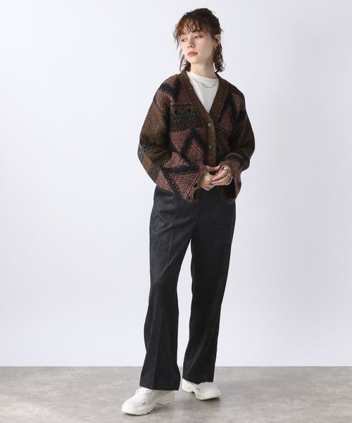 JEANASIS（ジーナシス）の「コーデュロイストレートパンツ（その他パンツ・レディース・ピンク/ブラック/ホワイト・FREE）」の7枚目の写真