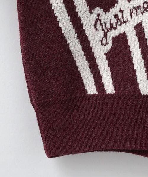 6 roku】 wool wappen v neck cardigan