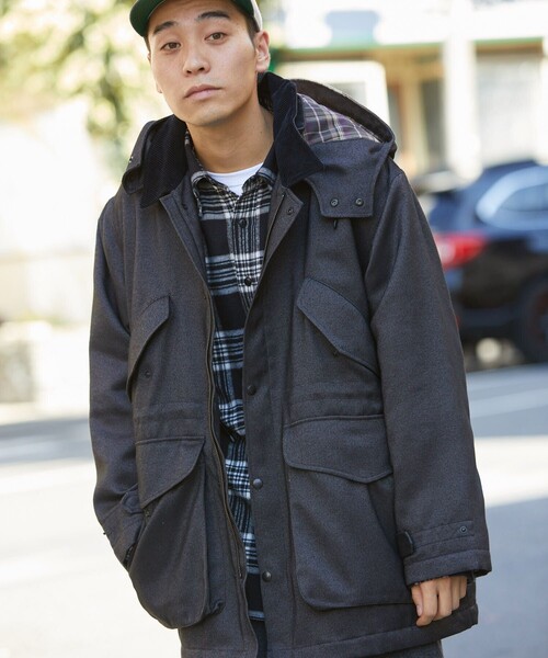 FREAK'S STORE（フリークスストア）の「FREAK'S STORE/フリークスストア 襟コーデュロイ ウーリーハンティング JKT（ブルゾン・メンズ・チャコール/ブラック・MEDIUM/LARGE）」の18枚目の写真