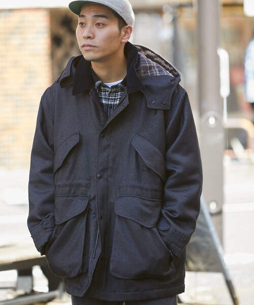 FREAK'S STORE（フリークスストア）の「FREAK'S STORE/フリークスストア 襟コーデュロイ ウーリーハンティング JKT（ブルゾン・メンズ・チャコール/ブラック・MEDIUM/LARGE）」の20枚目の写真