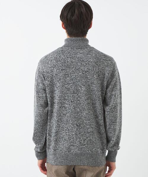 green label relaxing(グリーンレーベルリラクシング)の「シルクミックス 天竺 タートルネック ニット(ニット/セーター・メンズ・ブラック/ダークグレー・S/M/L)」の5枚目の写真