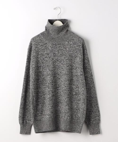 green label relaxing(グリーンレーベルリラクシング)の「シルクミックス 天竺 タートルネック ニット(ニット/セーター・メンズ・ブラック/ダークグレー・S/M/L)」の10枚目の写真