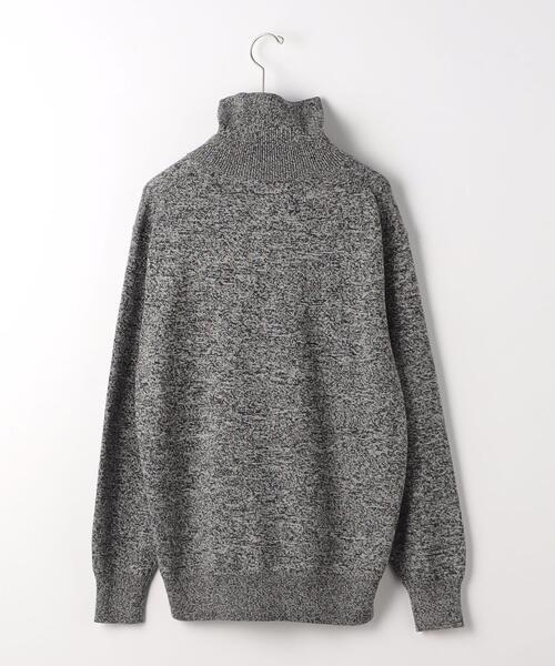 green label relaxing(グリーンレーベルリラクシング)の「シルクミックス 天竺 タートルネック ニット(ニット/セーター・メンズ・ブラック/ダークグレー・S/M/L)」の11枚目の写真