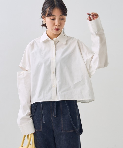 【セール】オープンスリーブショートシャツ（シャツ/ブラウス）｜PUBLUX（パブリュクス）