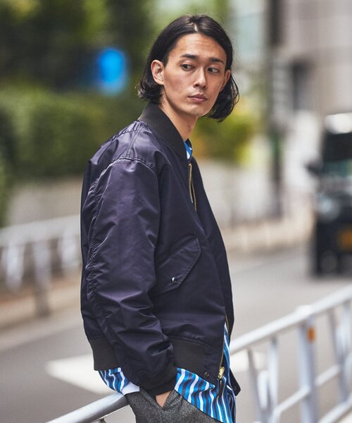 EDIFICE（エディフィス）の「L2-B フライトブルゾン / MA-1（ブルゾン・メンズ・ネイビー/アイボリー/ブラウン系その他・LARGE/X-LARGE/MEDIUM）」の9枚目の写真